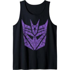 imageTransformers Decepticons Purple Icon Filled Logo Tank TopBlack