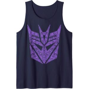 imageTransformers Decepticons Purple Icon Filled Logo Tank TopNavy Blue