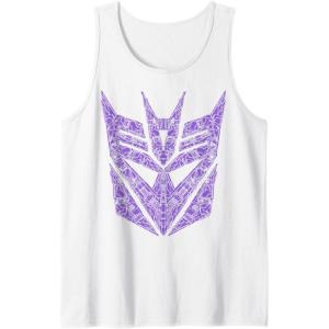 imageTransformers Decepticons Purple Icon Filled Logo Tank TopWhite