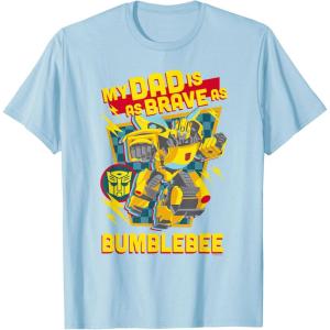 imageTransformers Fathers Day Bumblebee My Dad is Brave TShirtBaby Blue