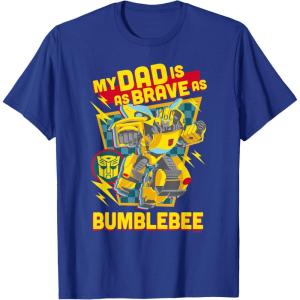 imageTransformers Fathers Day Bumblebee My Dad is Brave TShirtRoyal Blue