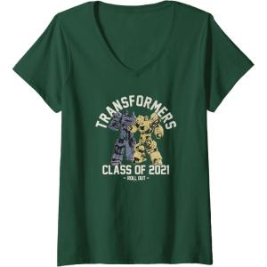 imageTransformers Graduation Class Of 2021 Roll Out VNeck TShirtDark Green