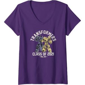 imageTransformers Graduation Class Of 2021 Roll Out VNeck TShirtPurple