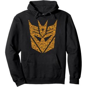 imageTransformers Halloween Decepticon Pumpkin Filled Mask Pullover HoodieBlack