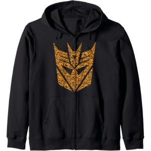 imageTransformers Halloween Decepticon Pumpkin Filled Mask Zip HoodieBlack