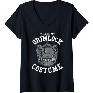 imageTransformers Halloween This Is My Grimlock Costume VNeck TShirtBlack