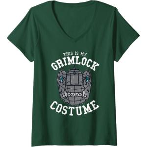 imageTransformers Halloween This Is My Grimlock Costume VNeck TShirtDark Green