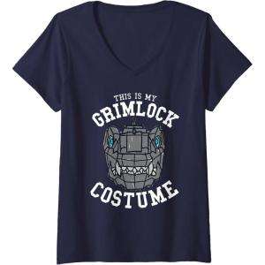 imageTransformers Halloween This Is My Grimlock Costume VNeck TShirtNavy Blue