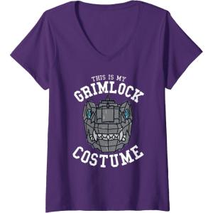 imageTransformers Halloween This Is My Grimlock Costume VNeck TShirtPurple