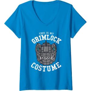 imageTransformers Halloween This Is My Grimlock Costume VNeck TShirtSapphire Blue
