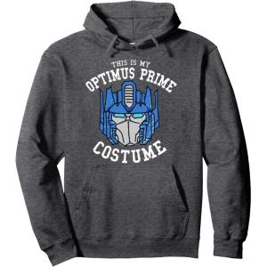 imageTransformers Halloween This Is My Optimus Prime Costume Pullover HoodieDark Heather Grey