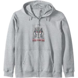 imageTransformers Megatron Good To Be Bad Zip HoodieHeather Grey