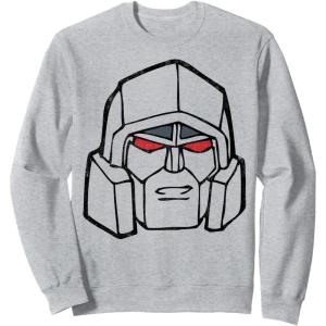 imageTransformers Megatron Vintage Big Face SweatshirtHeather Grey