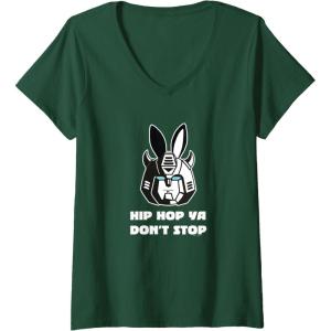 imageTransformers Optimus Prime Bunny Ears Easter Hip Hop VNeck TShirtDark Green