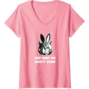 imageTransformers Optimus Prime Bunny Ears Easter Hip Hop VNeck TShirtPink