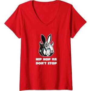 imageTransformers Optimus Prime Bunny Ears Easter Hip Hop VNeck TShirtRed