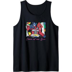 imageTransformers Optimus Prime Retro Fine Art Cubist Portrait Tank TopBlack