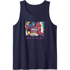 imageTransformers Optimus Prime Retro Fine Art Cubist Portrait Tank TopNavy Blue