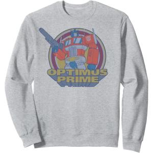 imageTransformers Optimus Prime Retro Portrait SweatshirtHeather Grey