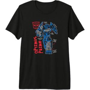 imageTransformers Optimus Prime Running Doodle Premium TriBlend TShirtBlack