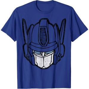 imageTransformers Optimus Prime Vintage Big Face TShirtRoyal Blue