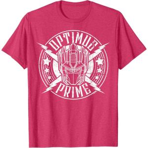 imageTransformers Optimus Prime Vintage Rock Lightning Logo TShirt SmallRed Heather