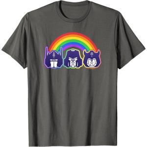 imageTransformers Pride Rainbow Faces TShirtAsphalt Grey