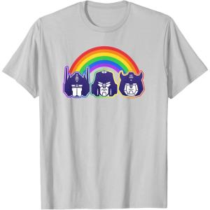 imageTransformers Pride Rainbow Faces TShirtSilver Grey