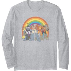 imageTransformers Pride Rainbow Heroes Unite Long Sleeve TShirtHeather Grey