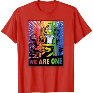 imageTransformers Pride Rainbow Optimus Prime We Are One TShirtRed