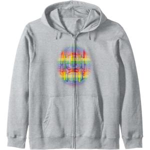 imageTransformers Pride Rainbow Transformer Graphic Egg Zip HoodieHeather Grey