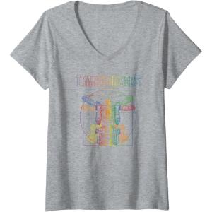 imageTransformers Pride Vitruvian Optimus Prime Logo VNeck TShirtHeather Grey