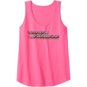 imageTransformers Red Gradient Classic Vintage Logo Tank TopNeon Pink