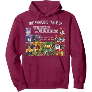 imageTransformers Retro Autobots Periodic Table Of Transformers Pullover HoodieBurgundy