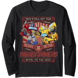 imageTransformers Rock N Roll Out Tour Heavy Metal Poster Long Sleeve TShirtBlack