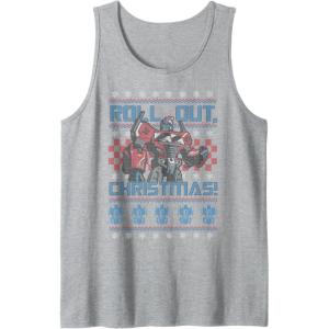 imageTransformers Roll Out Christmas Knit Style Tank TopHeather Grey
