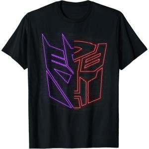 imageTransformers War For Cybertron Holographic Split Logo TShirtBlack