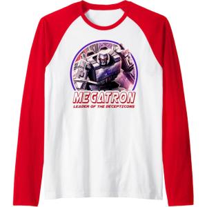 imageTransformers War For Cybertron Megatron Decepticon Leader Raglan Baseball TeeRedWhite