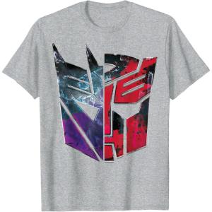 imageTransformers War for Cybertron Decepticon Autobot Split TShirtHeather Grey