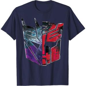 imageTransformers War for Cybertron Decepticon Autobot Split TShirtNavy Blue