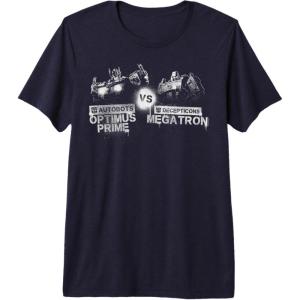 imageTransformers War for Cybertron Optimus Prime Vs Megatron Premium TShirtNavy Blue