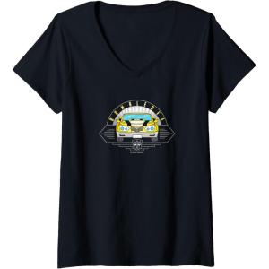 imageWomens Transformers Bumblebee Car Line Art VNeck TShirtBlack