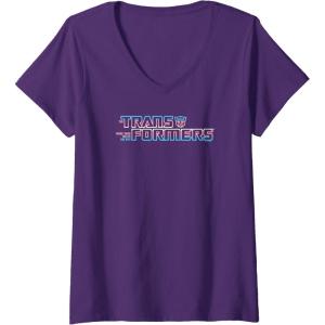 imageWomens Transformers Pride Logo V2 VNeck TShirtPurple