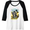 imageTransformers Grimlock Skating Portrait Raglan Baseball TeeBlackWhite