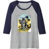 imageTransformers Grimlock Skating Portrait Raglan Baseball TeeNavy BlueAthletic Heather