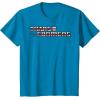 imageTransformers Red Gradient Classic Vintage Logo TShirtSapphire Blue
