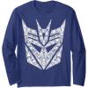 imageTransformers Decepticons Detailed Logo Long Sleeve TShirtNavy Blue