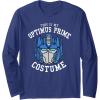 imageTransformers Halloween This is My Optimus Prime Costume Long Sleeve TShirtNavy Blue