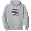 imageTransformers Ive Been Nice Optimus Prime Portrait Pullover HoodieHeather Grey