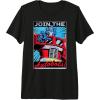 imageTransformers Optimus Prime Join The Autobots Retro Poster Premium TriBlend TShirtBlack